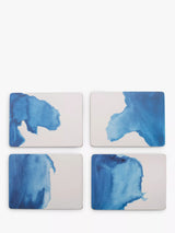 John Lewis Rick Stein Cork-Backed Coves of Cornwall Placemats, Set of 4, Blue/White- Buy online at McGrocer