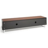 AVF Panorama PM160 TV stand with walnut veneer and chrome legs, imported from the UK