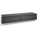 AVF Panorama PM160 TV stand with walnut veneer and chrome legs, imported from the UK
