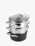 Eaziglide Neverstick2 Aluminium Non-Stick Pot 3-Tier Steamer Set - British product