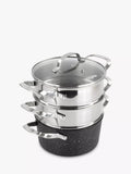 Eaziglide Neverstick2 Aluminium Non-Stick Pot 3-Tier Steamer Set - British product