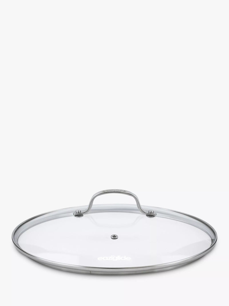 Eaziglide clear glass saucepan and casserole lid 30cm - British product