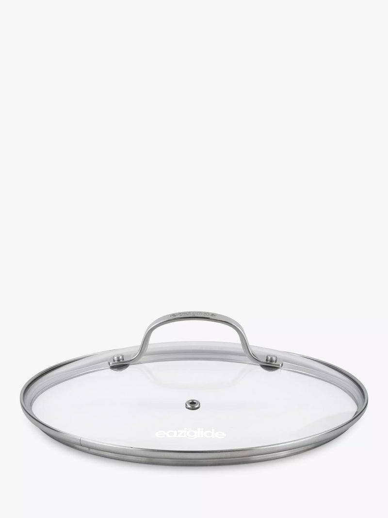 Eaziglide clear glass saucepan and casserole pan lid 24cm - British product