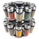 Cole & Mason filled spice rack carousel with 20 jars - British product