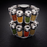 Cole & Mason filled spice rack carousel with 20 jars - British product