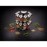 Cole & Mason filled spice rack carousel with 20 jars - British product