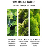 Molton Brown coastal cypress and sea fennel bath and shower gel 300ml, imported from the UK