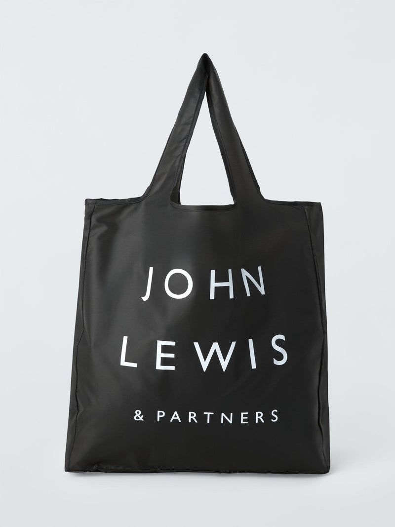 John Lewis black foldaway pouch bag, imported from the UK
