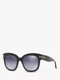 TOM FORD Beatrix-02 square sunglasses mirrored grey lenses, UK version