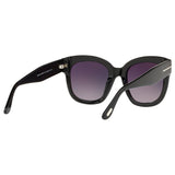 TOM FORD Beatrix-02 square sunglasses mirrored grey lenses, UK version