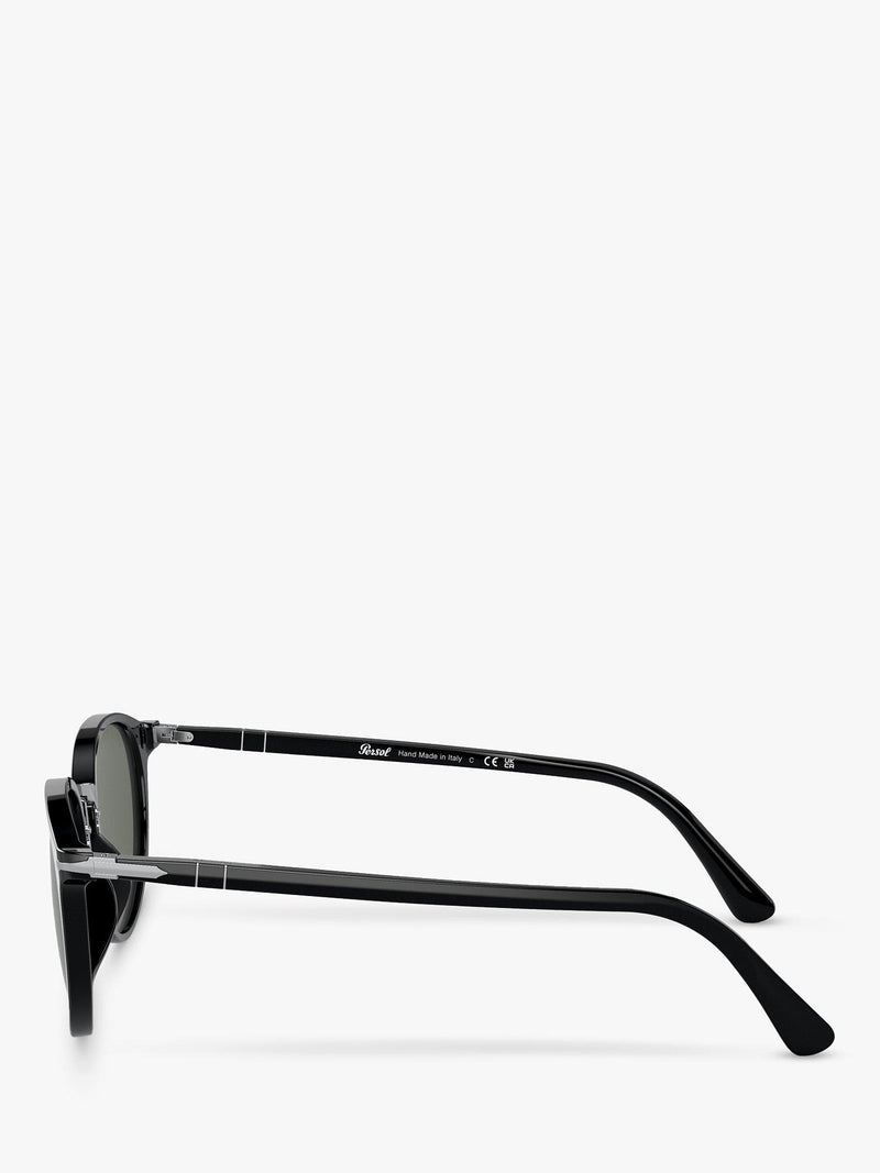 Persol oval sunglasses with dark glass lenses (British brand)