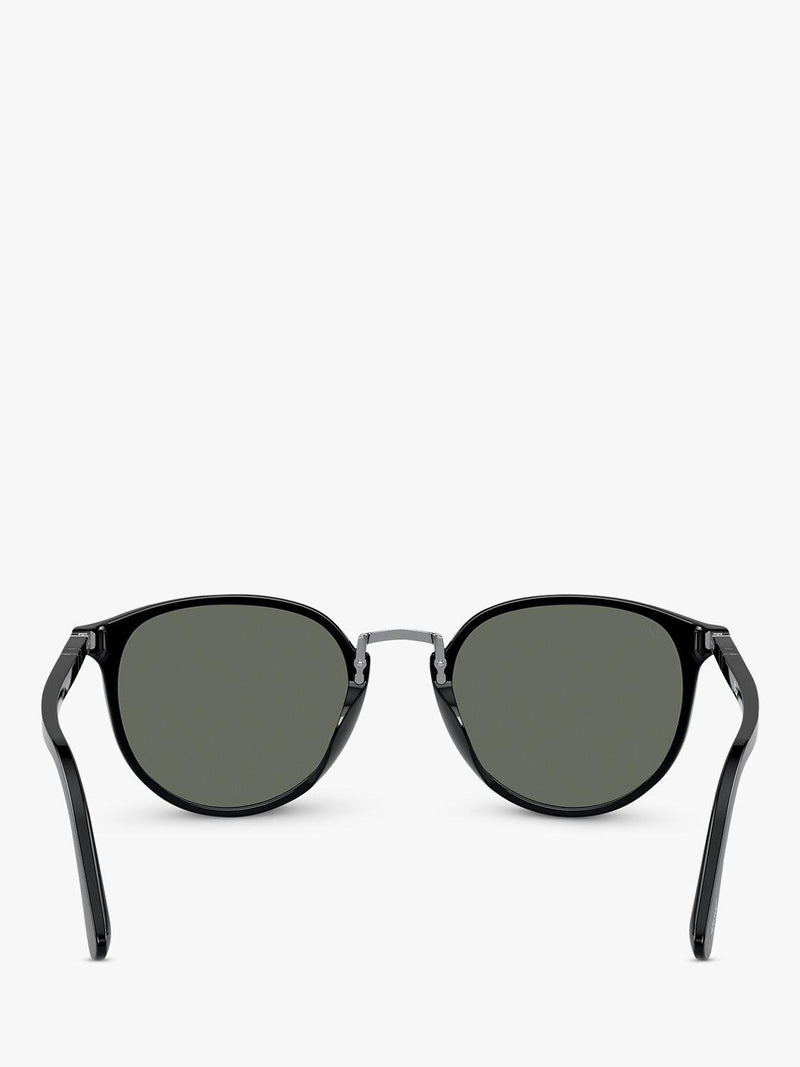 Persol oval sunglasses with dark glass lenses (British brand)