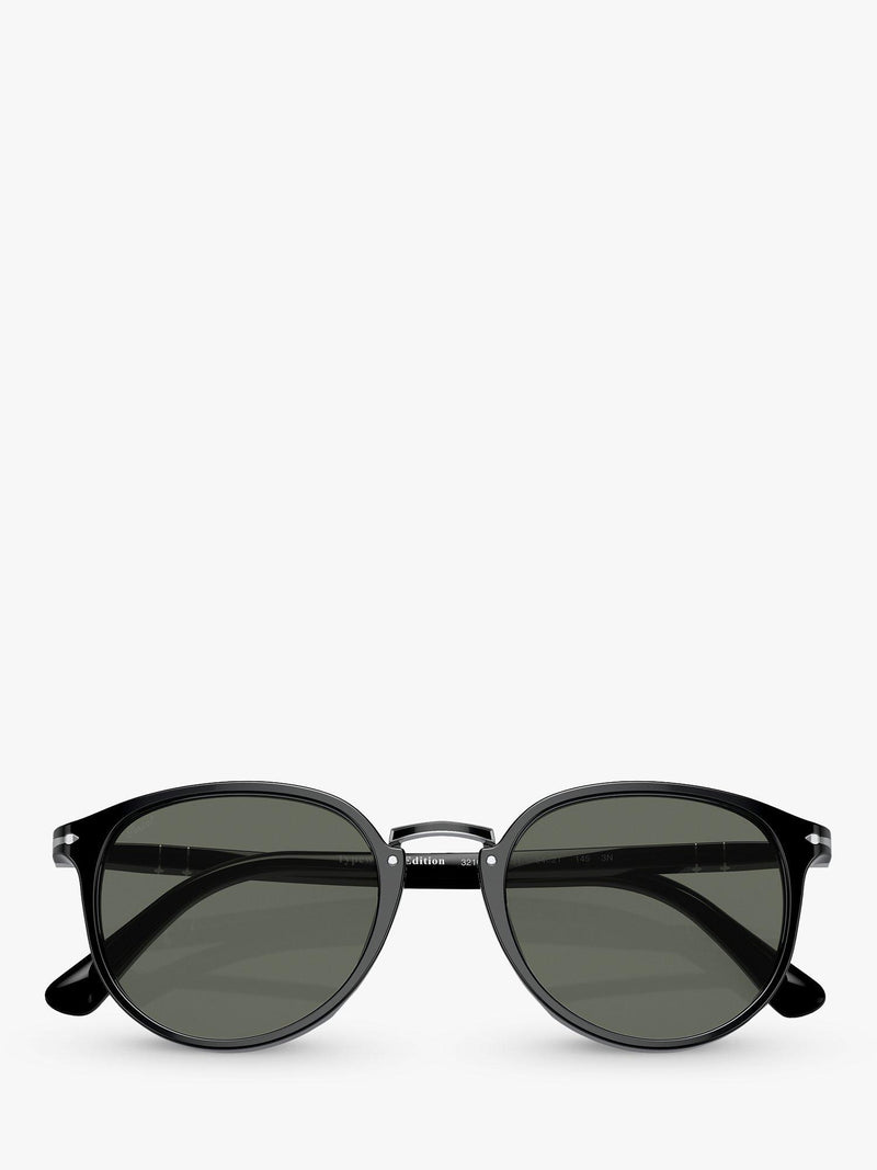 Persol oval sunglasses with dark glass lenses (British brand)