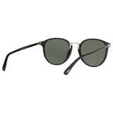 Persol oval sunglasses with dark glass lenses (British brand)