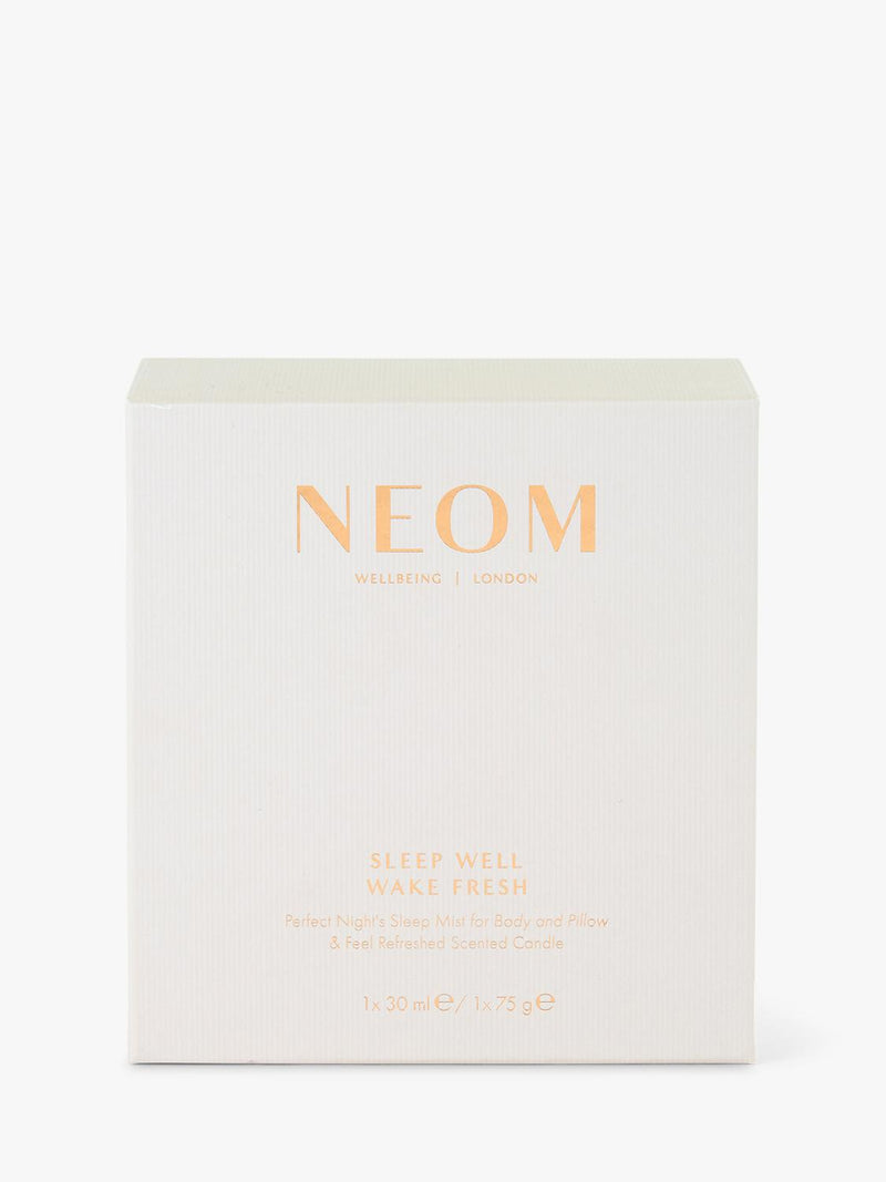 NEOM Wellbeing London day and night gift set with candle and mist, UK version