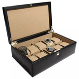 John Lewis Dulwich Designs Windsor Leather 10 Piece Watch Box- Buy online at McGrocer