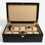 Dulwich Designs Windsor leather 10 piece watch box, imported from the UK