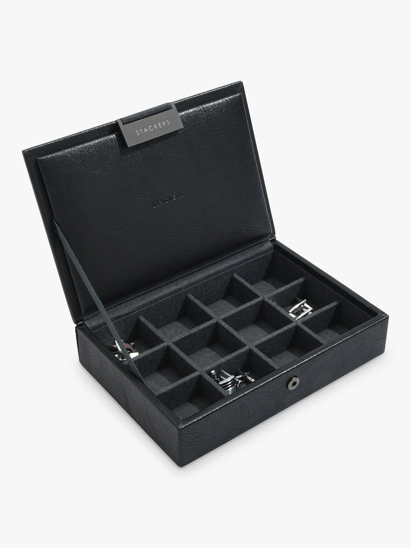 Stackers lidded cufflink storage box (British brand)