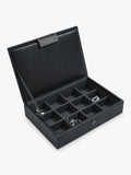 Stackers lidded cufflink storage box (British brand)