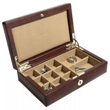 John Lewis Dulwich Designs Leather Windsor Cufflinks Box, Brown- Buy online at McGrocer