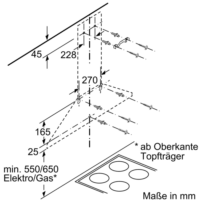 Bosch Series 2 chimney cooker hood stainless steel 75cm - British product