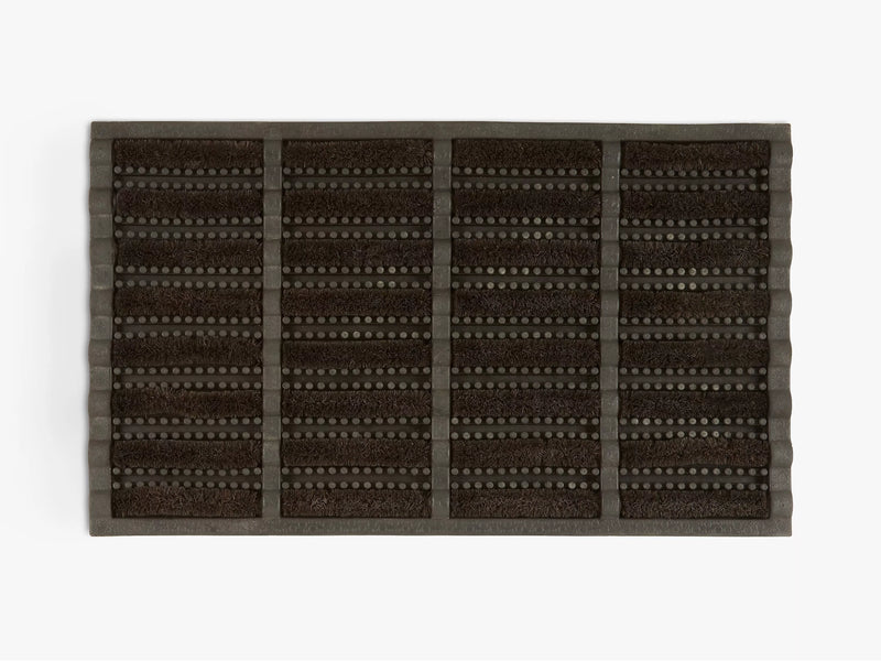 John Lewis black coir doormat with rubber base, UK version