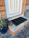 John Lewis black coir doormat with rubber base, UK version