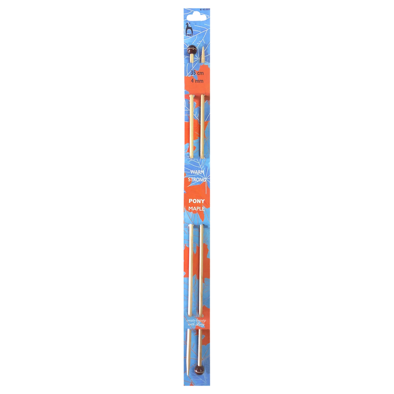 Pony Maple Single Point Knitting Needles 35cm