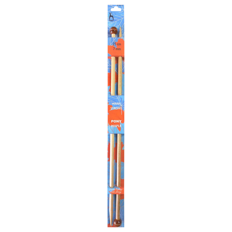 Pony Maple Single Point Knitting Needles 35cm