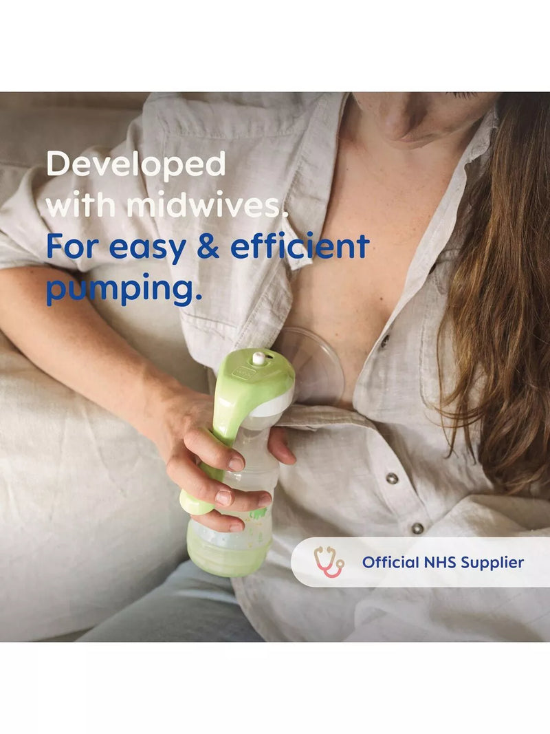 MAM manual breast pump with soft silicone funnel - British product