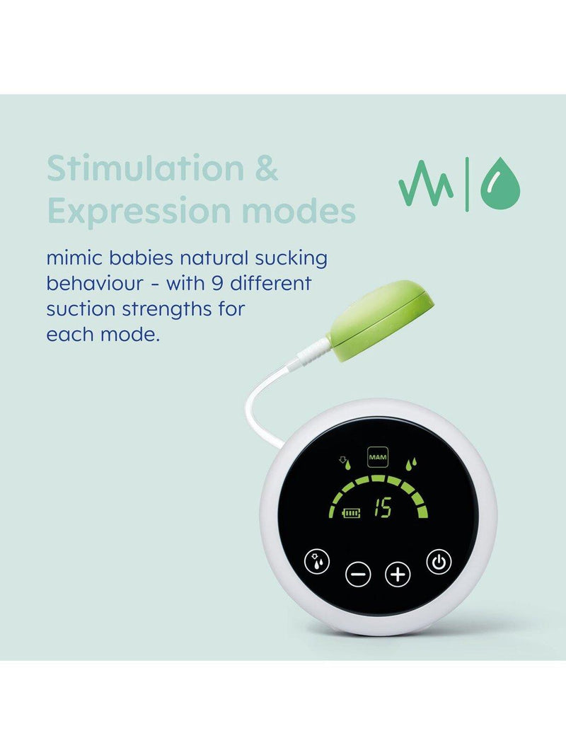 MAM 2-in-1 electric breast pump for baby feeding (British brand)