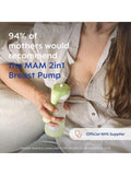 MAM 2-in-1 electric breast pump for baby feeding (British brand)