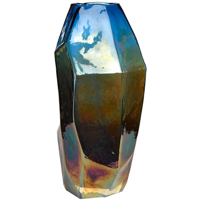 John Lewis Graphic Luster Glass Vase in Medium Size, 30cm Height, Metallics Finish- Buy online at McGrocer