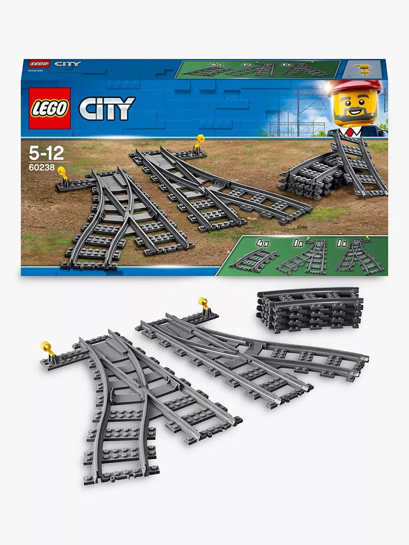 LEGO City 60238 switch tracks 8 pieces, imported from the UK