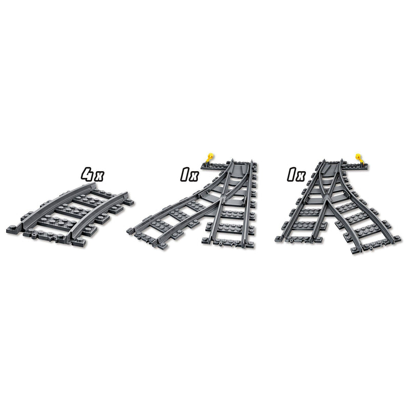 LEGO City 60238 switch tracks 8 pieces, imported from the UK