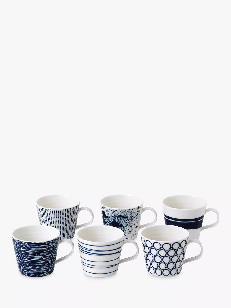 Royal Doulton porcelain mugs set 260ml assorted designs, imported from the UK