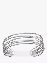 John Lewis Nina B 6 Strand Open Bangle, Silver- Buy online at McGrocer