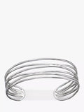 Nina B 6 strand open bangle, sterling silver (British brand)