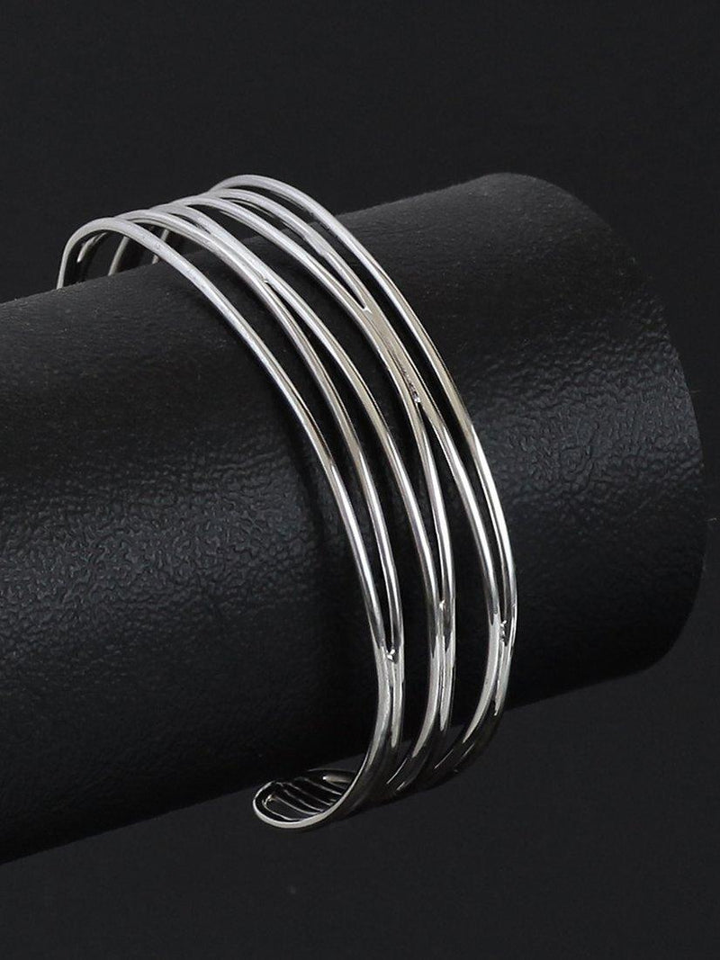 Nina B 6 strand open bangle, sterling silver (British brand)