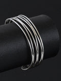 Nina B 6 strand open bangle, sterling silver (British brand)
