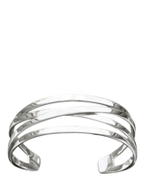 John Lewis Nina B Flat 4 Strand Open Bangle Silver- Buy online at McGrocer