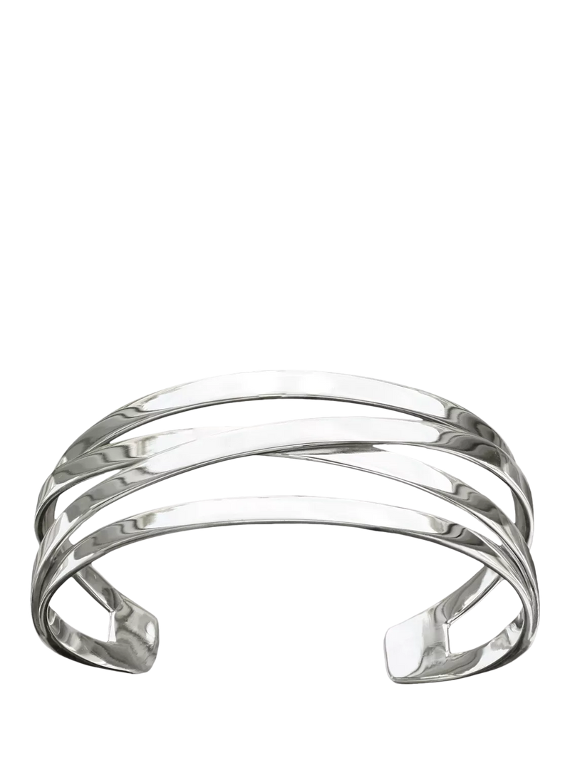 Nina B flat 4 strand open bangle sterling silver - British product