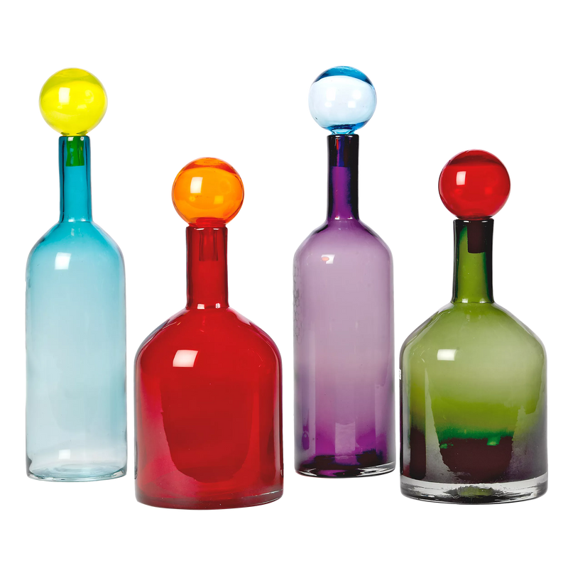 pols potten glass ornaments set of 4 multi, imported from the UK