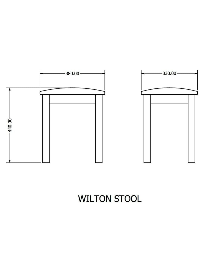 John Lewis Wilton upholstered stool with painted finish, British brand