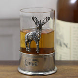 English Pewter Company Crystal Stag shot glasses set of 2 - British product