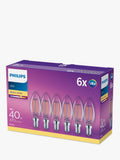 Philips clear LED candle bulbs pack of 6, UK version