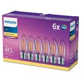 Philips 4W LED candle bulbs pack of 6 - British product