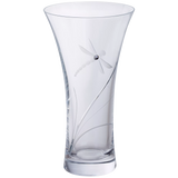 Dartington Crystal dragonfly vase medium clear 21.5cm (British brand)