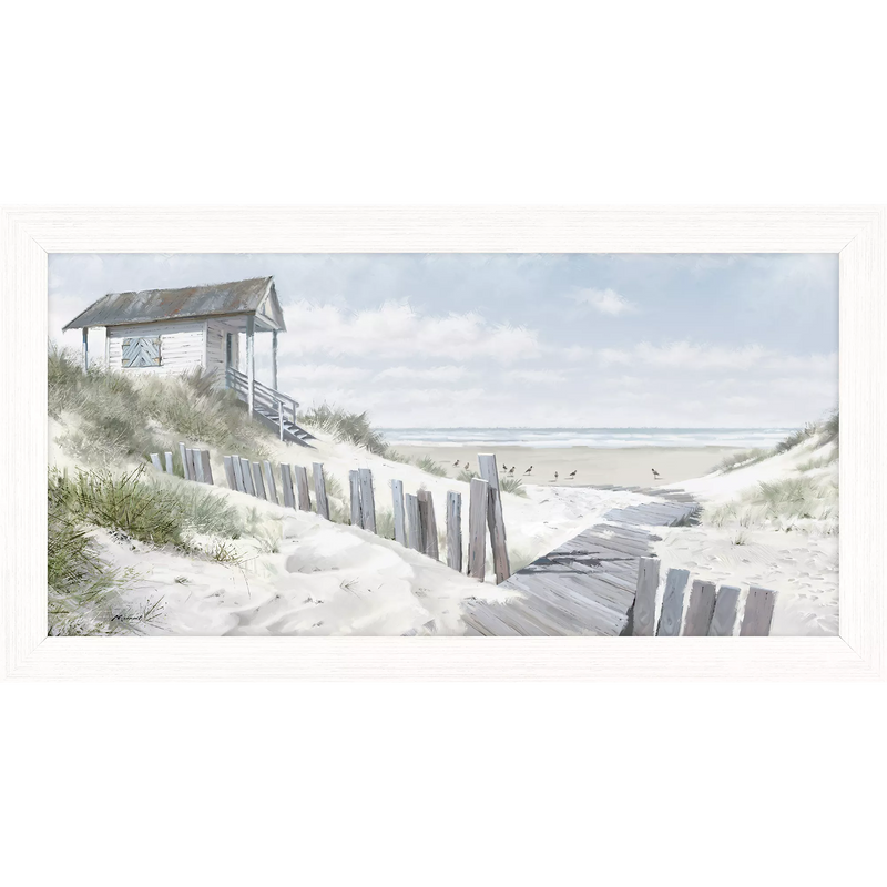 John Lewis framed print To the Beach by Richard Macneil 27x47cm, UK version