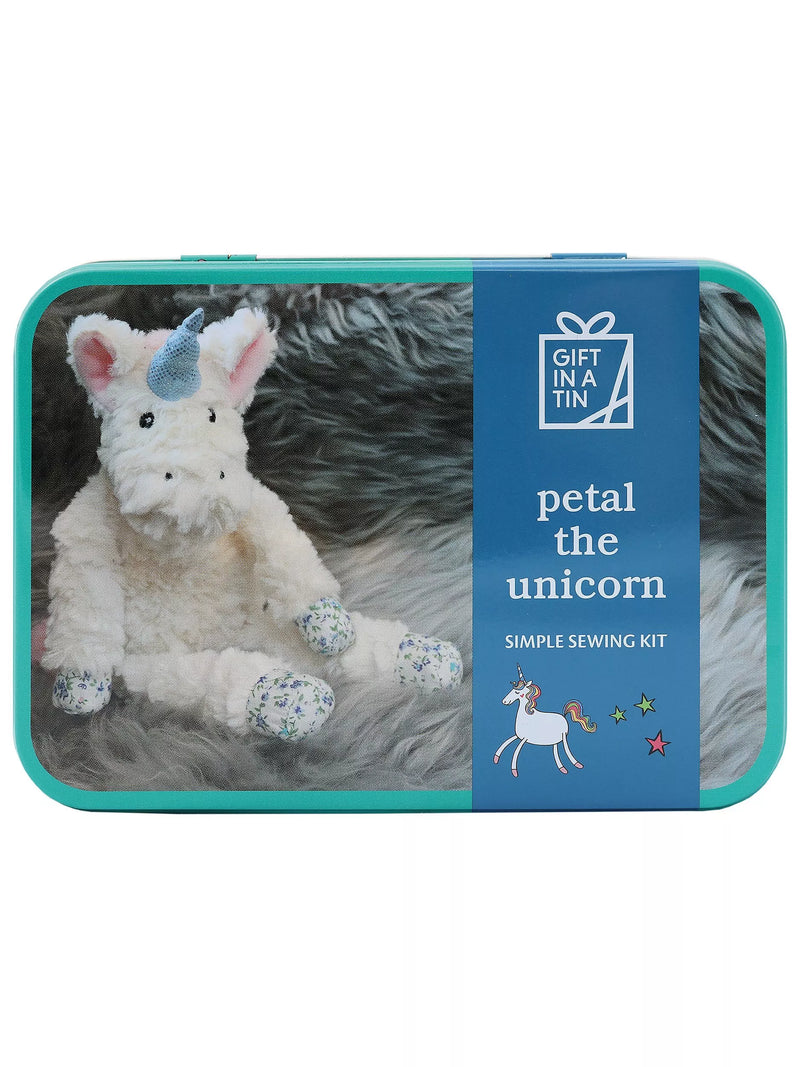 Apples to Pears Petal the Unicorn sewing kit in tin (British brand)